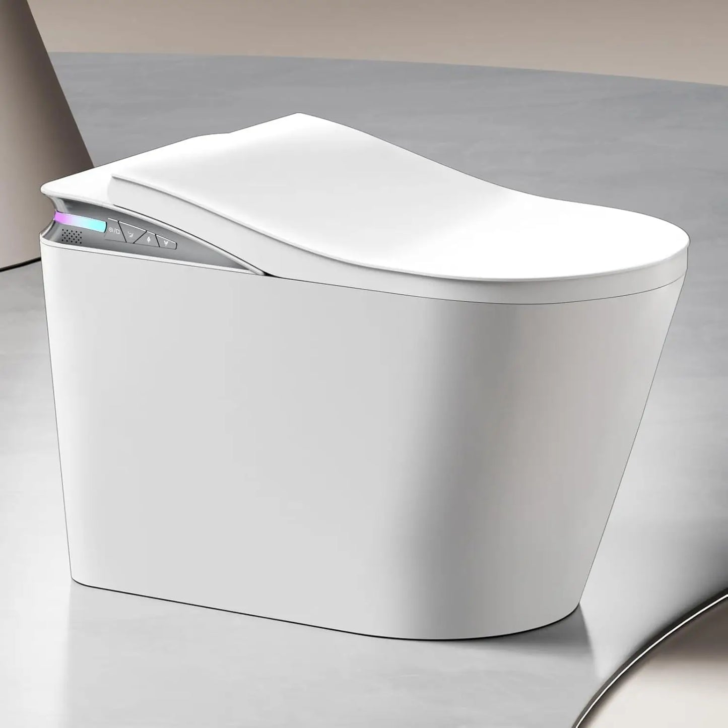 Smart Toilet with Bidet Built In, Heated Seat & Dual Auto Flush, Foot Sensor, Tankless Modern Elongated Electric, Customized