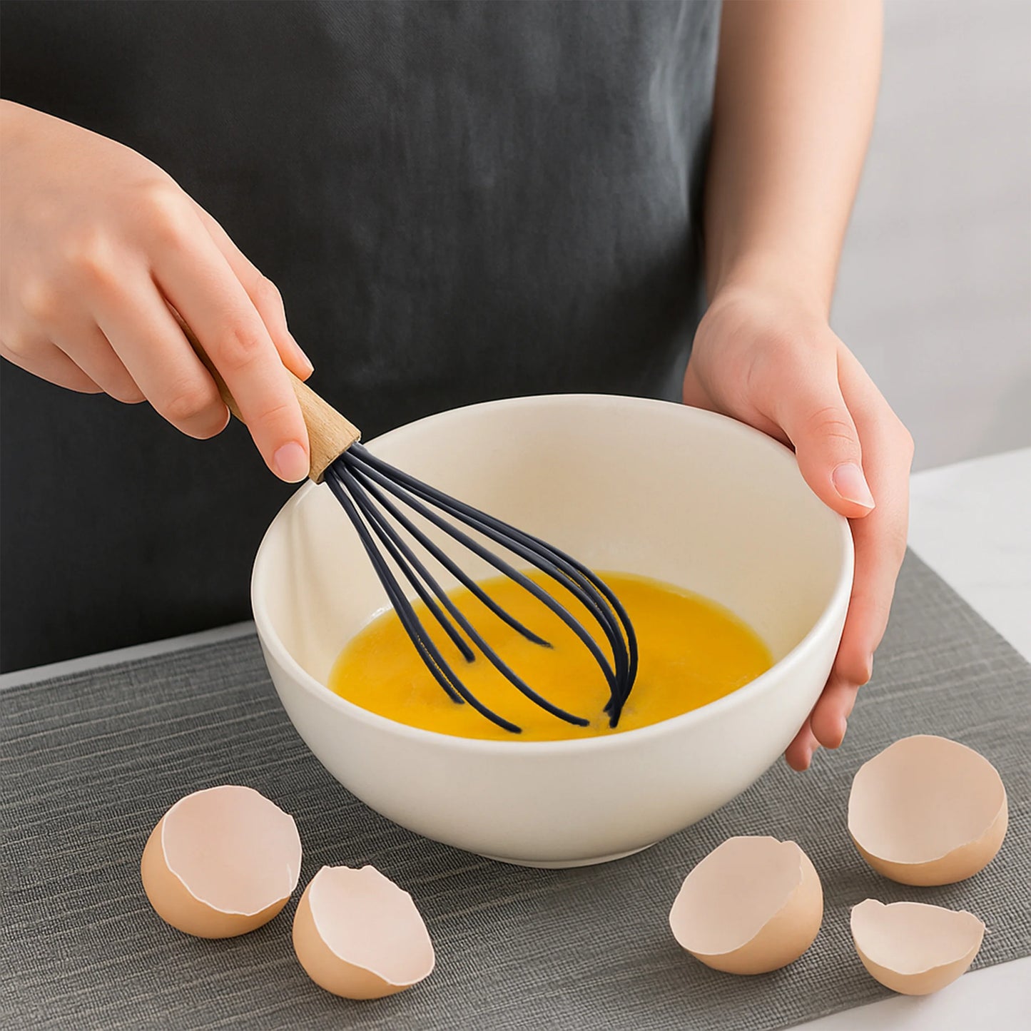 Lux Decor Collection Silicone Cooking Utensils Set 35 Piece with Holder - BPA Free , Heat Resistant Wooden Handles