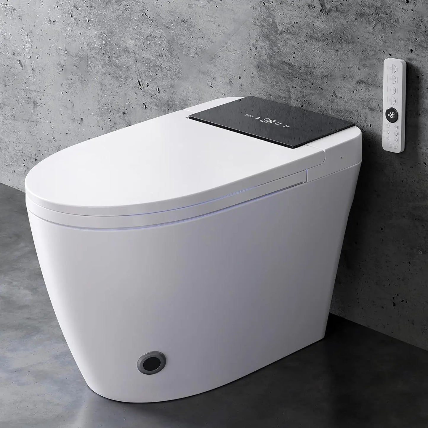 Smart Toilet with Bidet Built In, Heated Seat & Dual Auto Flush, Foot Sensor, Tankless Modern Elongated Electric, Customized