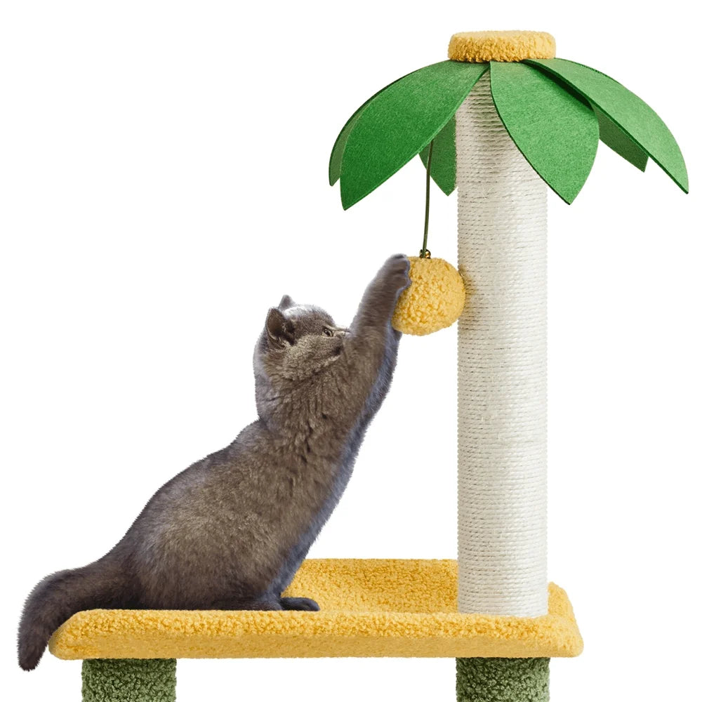 1PC 37inch Cat Tree Cat Tower With Natural Sisal