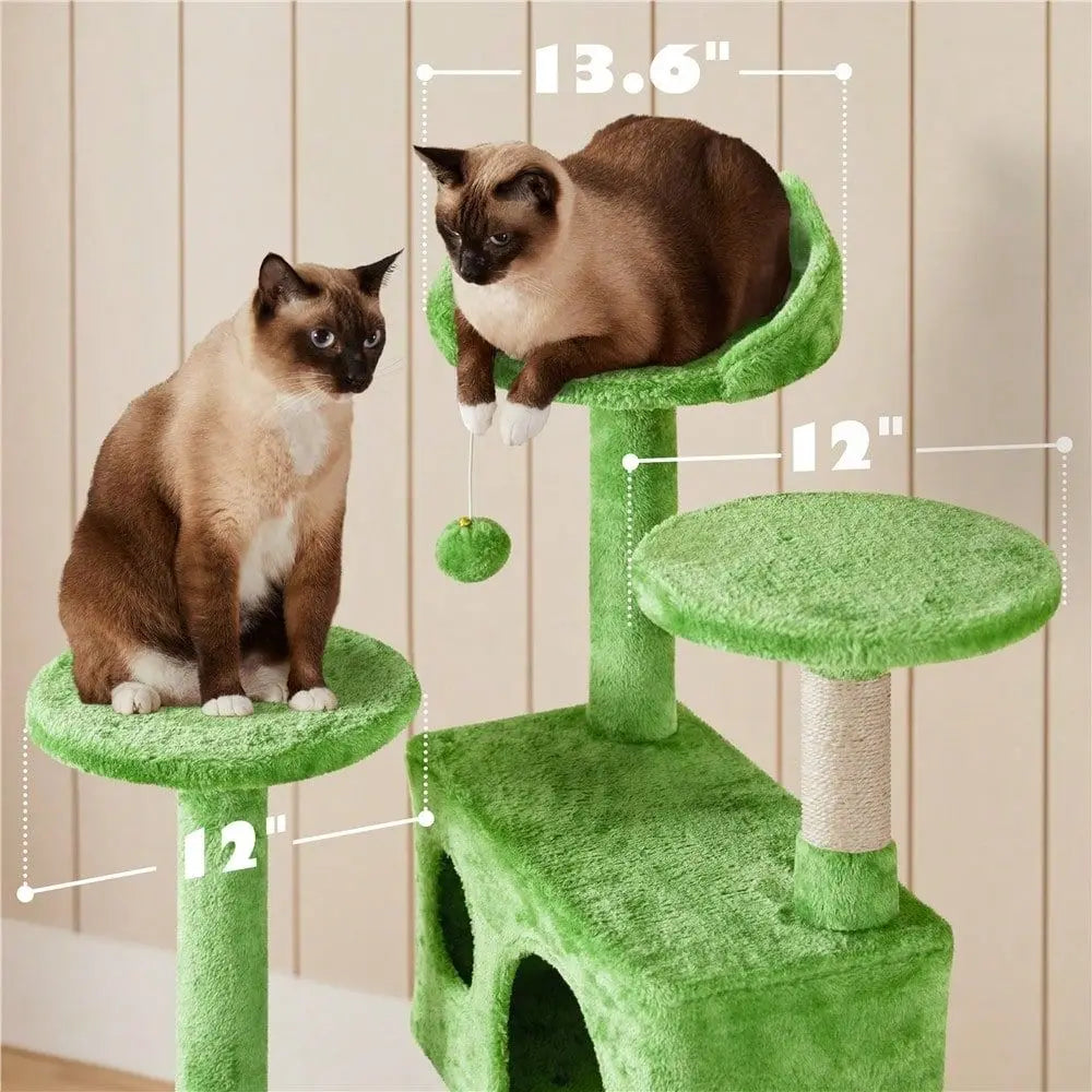 1pc Modern Cat Tree Tower Multilevel Cat Tower With Dangling Balls And Sisal ching Posts For Indoor Cats ching Climbi