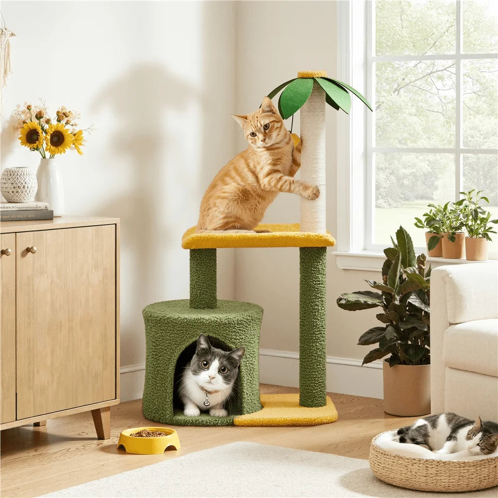 1PC 37inch Cat Tree Cat Tower With Natural Sisal