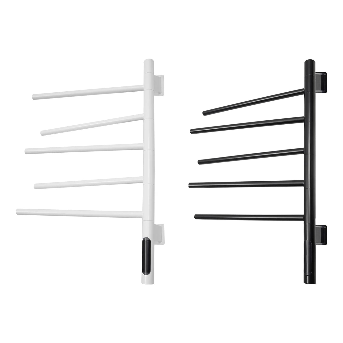 180° Rotation Bathroom Electric Towel Rack Wall Mounted Smart Home Heated Towel Bar with LED Display IPX5