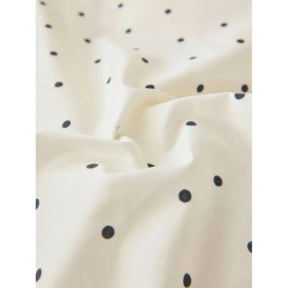 3pcs Set Black White Polka Dot Pattern Duvet Cover Set Easy Care Microfiber Soft Bedding Set Soft Breatheable WrinkFree Better