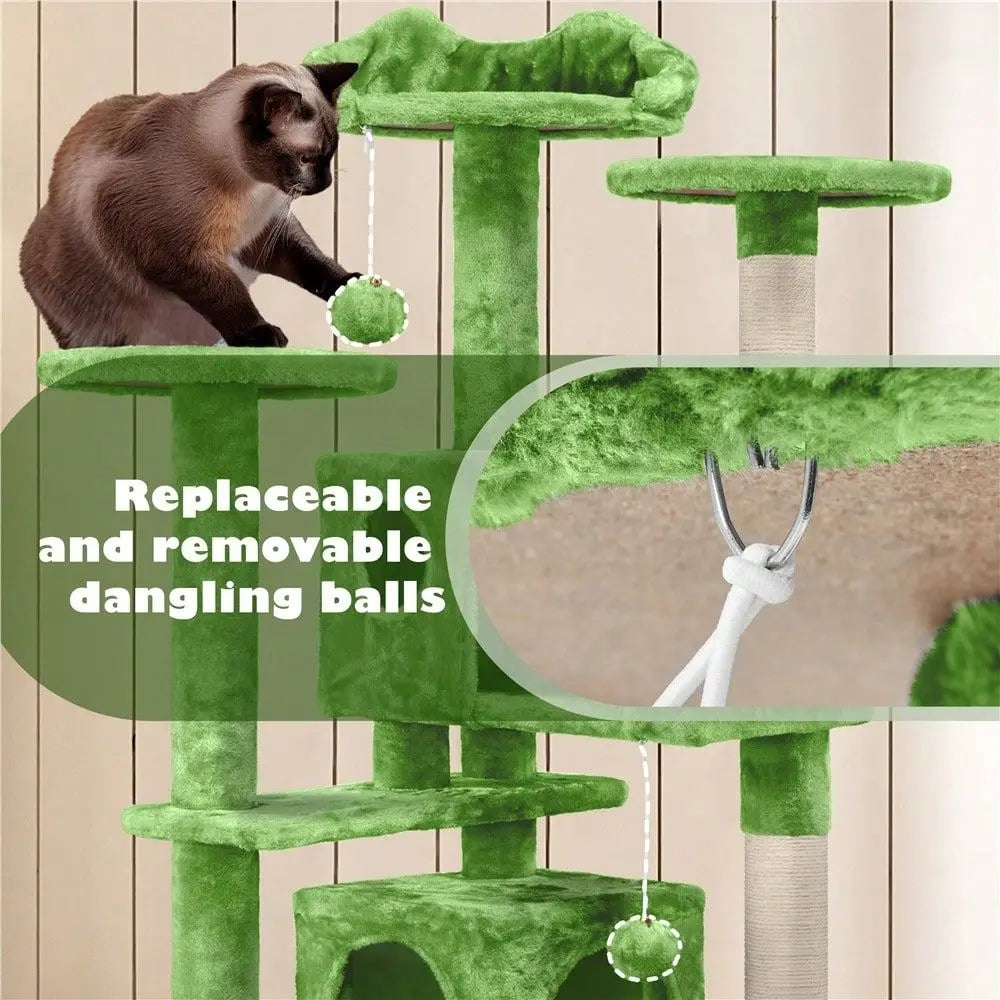 1pc Modern Cat Tree Tower Multilevel Cat Tower With Dangling Balls And Sisal ching Posts For Indoor Cats ching Climbi