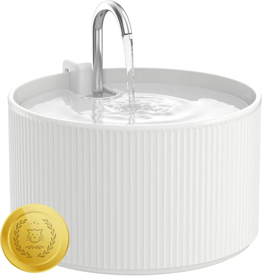 2.2L Ceramic Pet Water Fountain with Ultra-Quiet Pump, BPA-Free for Cats and Small Dogs