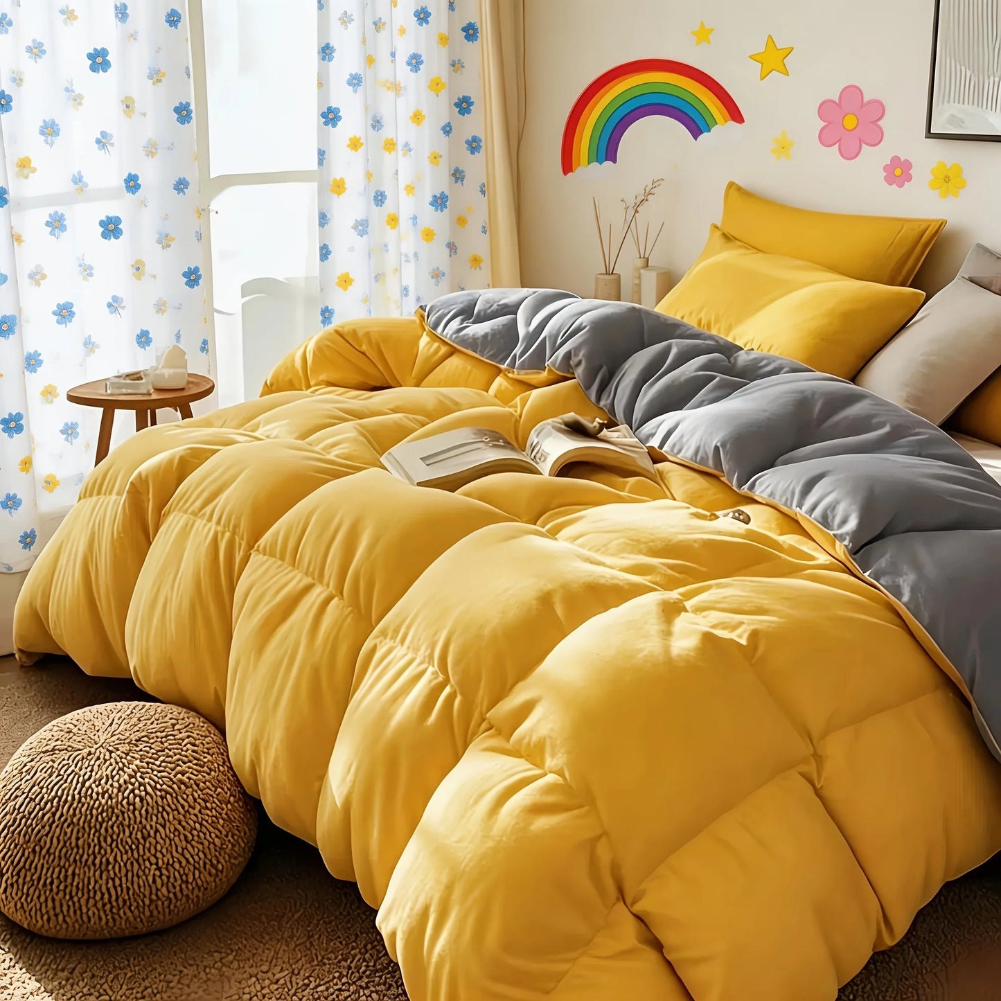 usCosybay 1pcs/2pcs/7pcs Large Comforter Set King Size, Red/Orange/Green 7pcs Luxury Cool Fitted Sheet Set with 14" Pocket, Queen Size Bed Sheet, 4pcs Large Pillow Cover, Luxury Bedding, Valentine's Day Bed In A Bag, Queen Si