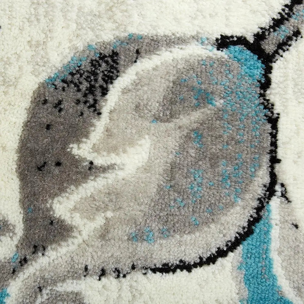 Boho Odesa Area Rug 7'9""X10'2"", Ikat Ivory/Blue