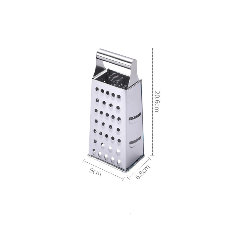Stainless Steel 4 Sided Blades Household Box Grater Container Multipurpose Vegetables Cutter Kitchen Tools Manual Cheese Slicer