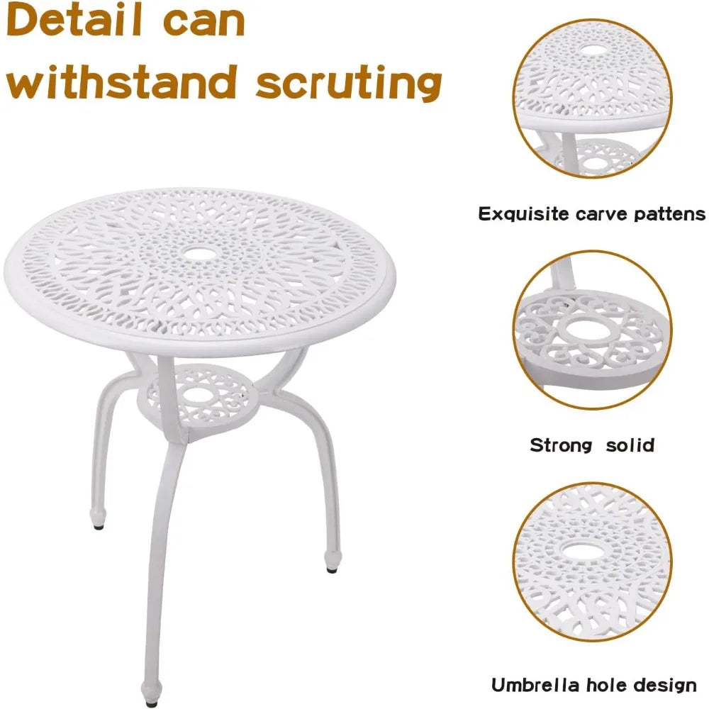 3-piece patio bistro furniture set cast-aluminum bistro table set for lawn,garden,backyard