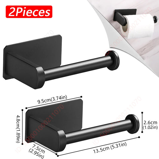 1~2PCS Toilet Paper Rack Bathroom Paper Towel Holder Adhesive Absorbent Paper Dispenser WC Kitchen Hardware Storage Accessories