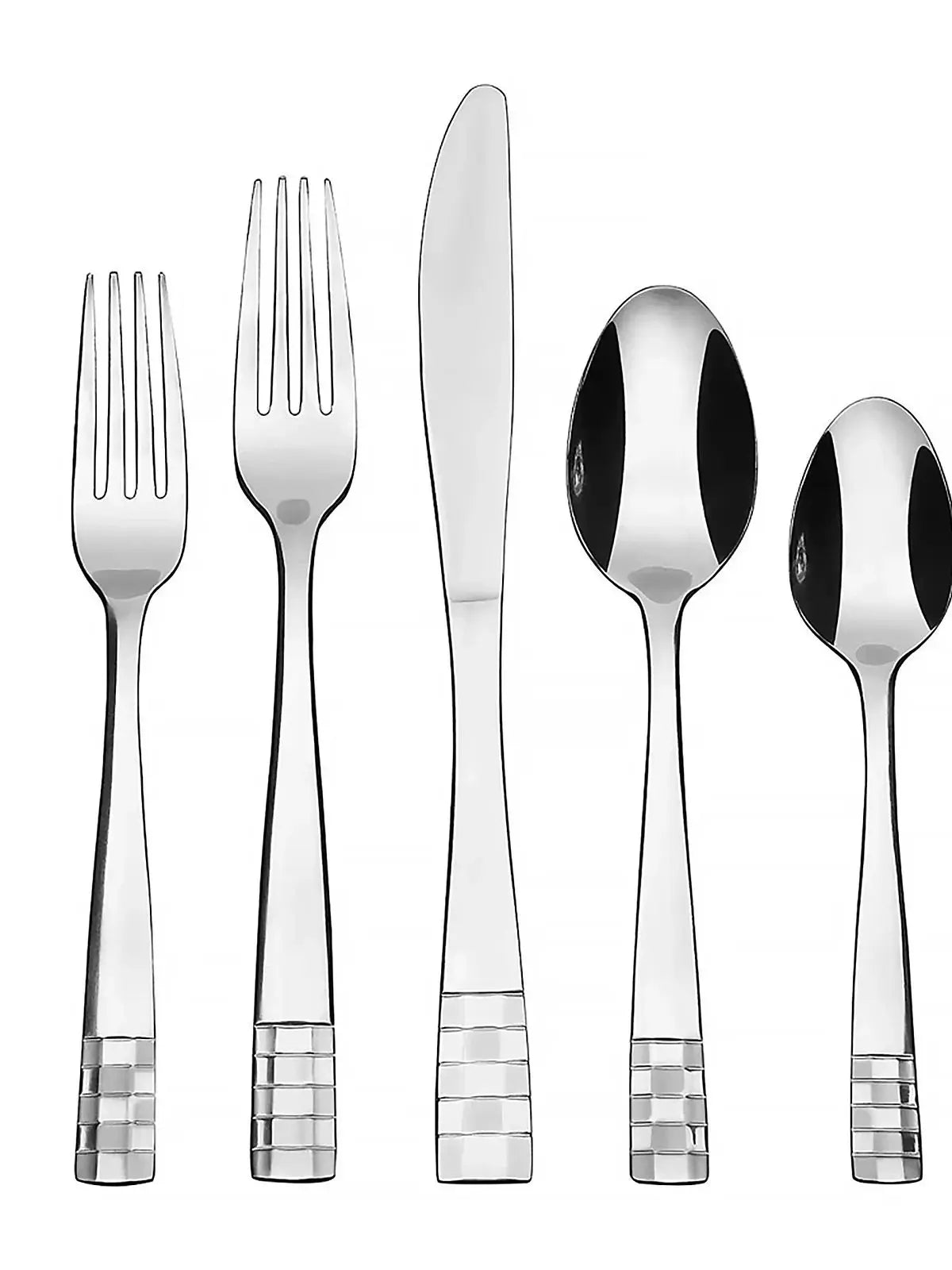 KOOMADE Flatware CHECKERS  20pcs  Remailer home kitchen utensil set  including fork knife and spoon