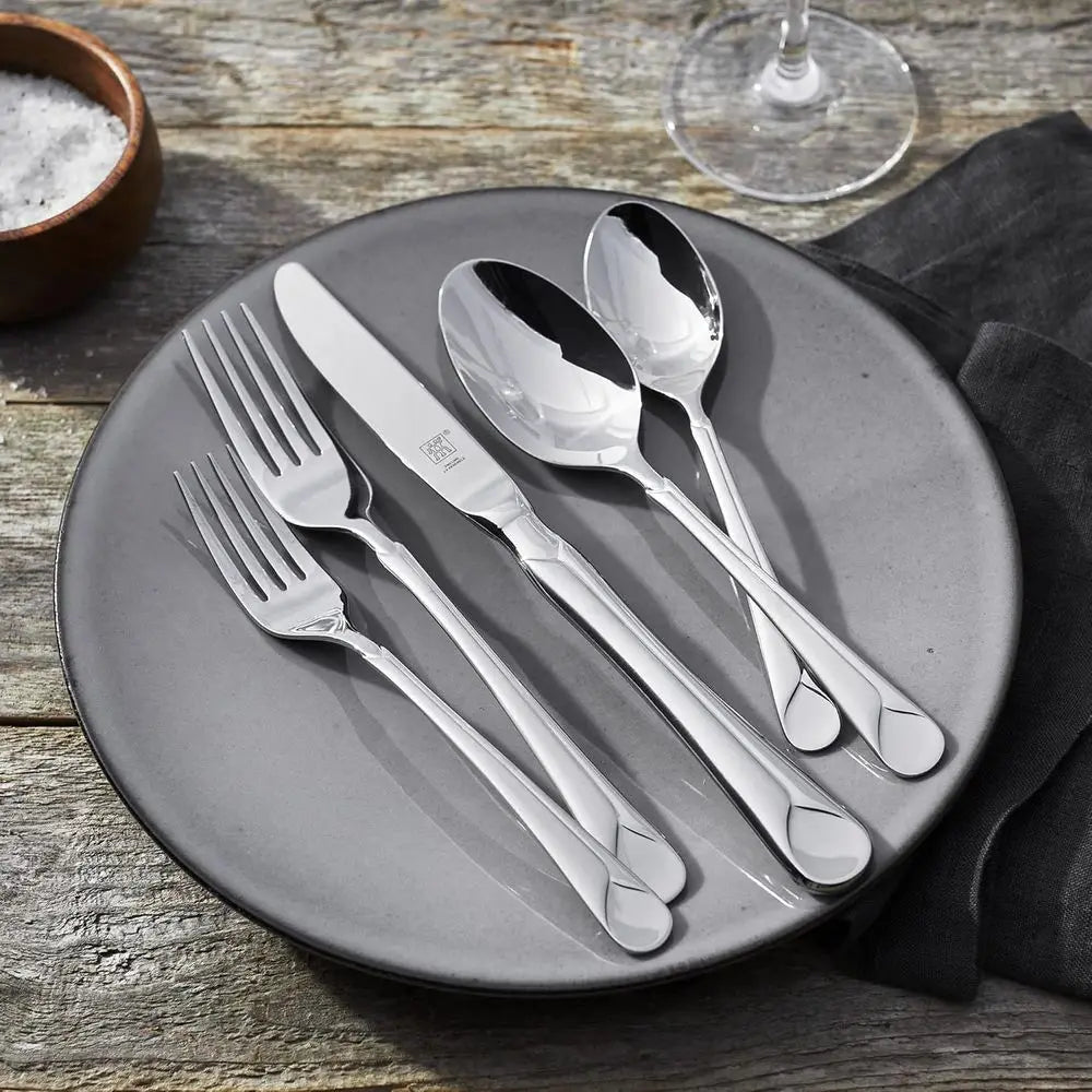 45-Piece 18/10 Stainless Steel Flatware Set, Dual Finish, Service for 8 with Serving Utensils