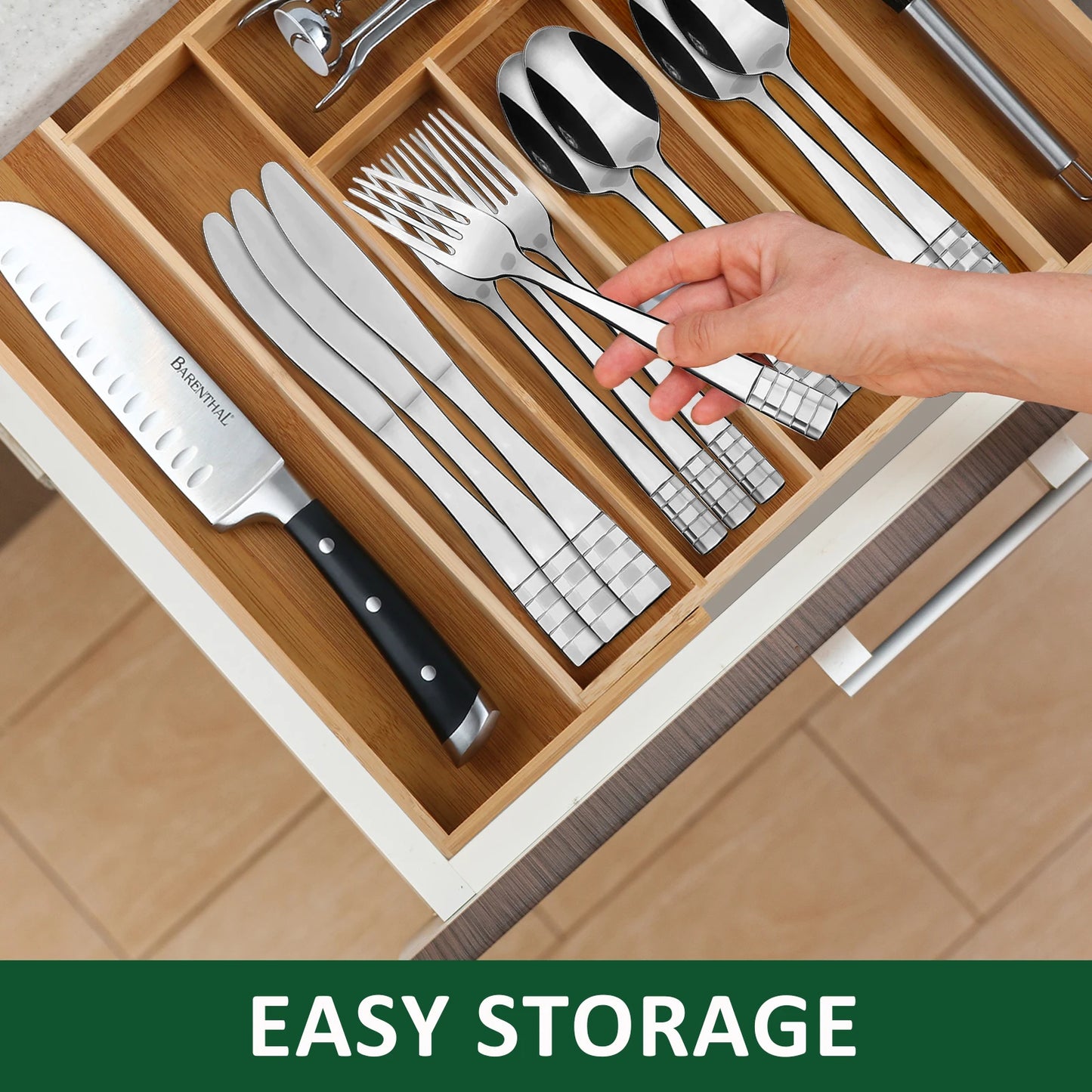 KOOMADE Flatware CHECKERS  20pcs  Remailer home kitchen utensil set  including fork knife and spoon