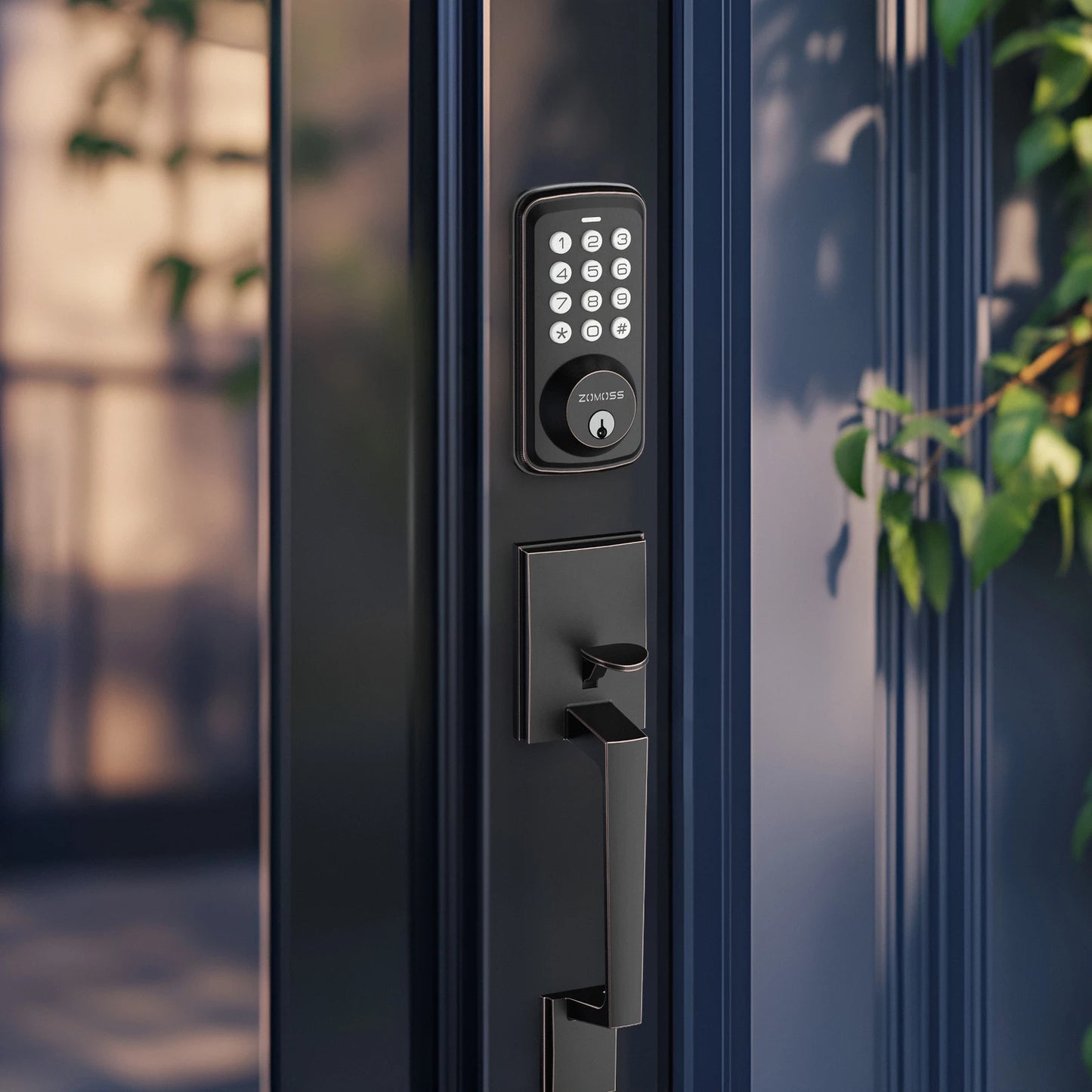 ZOMOSS Smart Keypad Door Lock Set -Two-Door Knob Touch Fingerprint Password Lock-Keyless Entry Door Lock, Keyed Entry