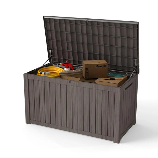 200 Gallon Outdoor Storage Box Waterproof, Resin Deck Boxes with Lockable Lid & UV-Resistant for Patio, Pool,, Customized